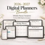 2026 & 2027 Digital Planner Templates Bundle