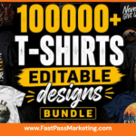 100,000 T-Shirt Editable Designs Mega Bundle
