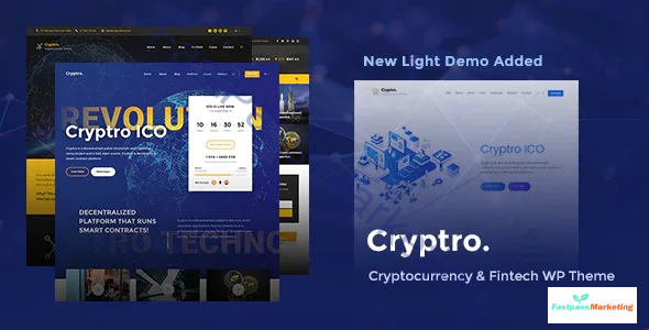 Cryptro v1.5.3 - Cryptocurrency, Blockchain , Bitcoin & Financial Technology Cryptro v1.5.3 - Cryptocurrency & Blockchain WordPress Theme - Image 1