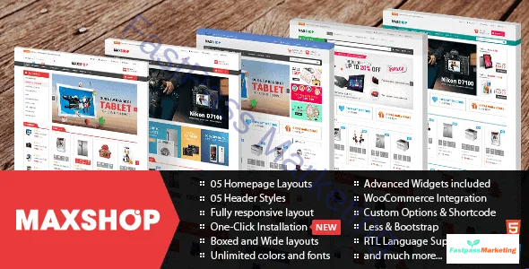 Maxshop Responsive Wordpress Woocommerce Theme