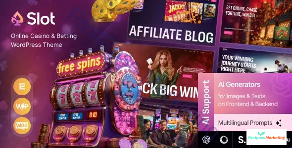 Slot Online Casino Betting Wordpress Theme