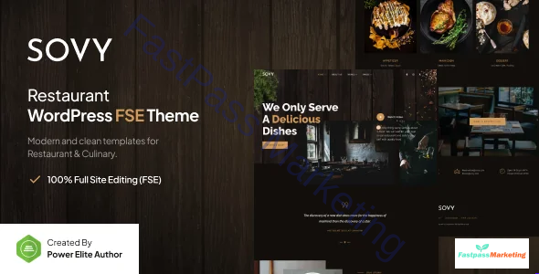 Sovy v1.0.4 - Restaurant FSE WordPress Theme