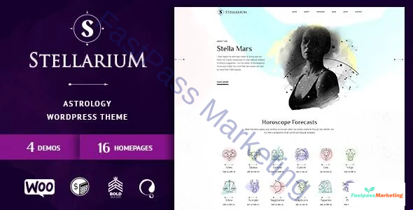 Stellarium v1.3.3 - Horoscope & Astrology WordPress Theme