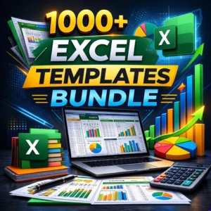 Updated 1000+ Excel Templates Bundle