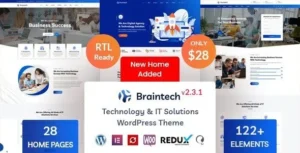Braintech Technology & IT Solutions WordPress Theme v2.8.1
