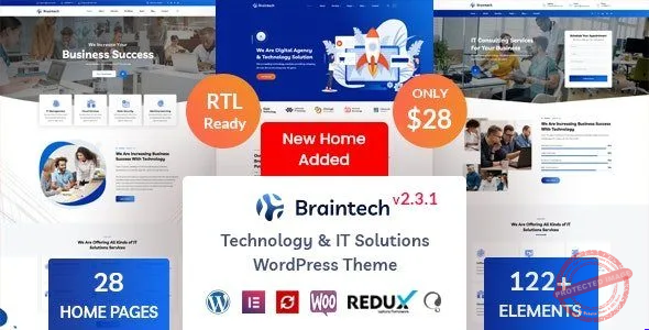 Braintech Technology & IT Solutions WordPress Theme v2.8.1