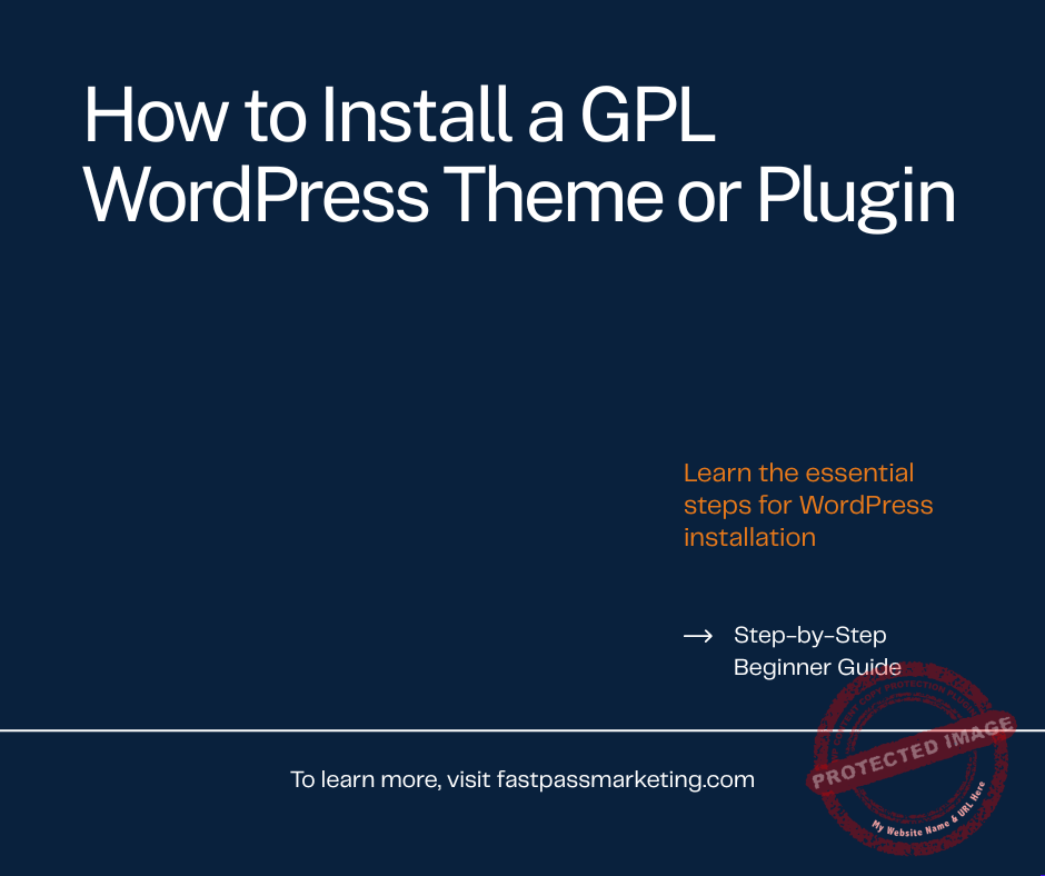 How to install a GPL WordPress theme or plugin step by step guide