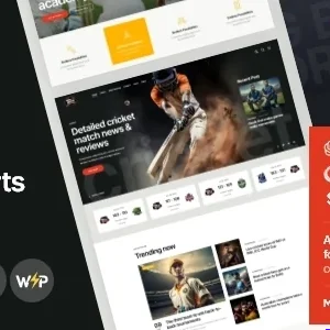 Spin Cricket Team & Sports WordPress Theme v1.8.0